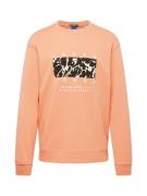JACK & JONES Sweatshirt 'ARUBA'  orange / sort / hvid