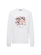 JACK & JONES Sweatshirt 'JJAruba'  grå / pitaya / sort