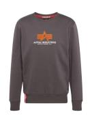 ALPHA INDUSTRIES Sweatshirt  mudderfarvet / orange / hvid
