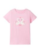 TOM TAILOR Bluser & t-shirts  pink / lyserød / hvid