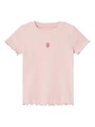NAME IT Bluser & t-shirts 'VIVEMMA'  oliven / pink / lyserød