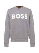 BOSS Sweatshirt  mørkegrå / hvid