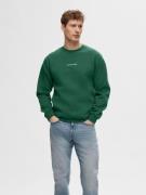SELECTED HOMME Sweatshirt  grøn / hvid