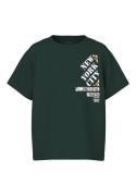 NAME IT Shirts 'VAGNO'  lysegul / mørkegrøn / sort / hvid