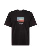 JACK & JONES Bluser & t-shirts 'ARUBA'  røgblå / orangerød / sort / hv...