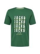 JACK & JONES Bluser & t-shirts 'JJDELVIN'  siv / kiwi / hvid