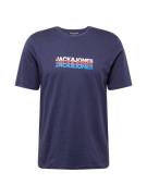 JACK & JONES Bluser & t-shirts 'JJCYBER'  navy / lyseblå / rød / hvid
