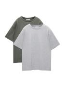 Pull&Bear Shirts  grå-meleret / grøn