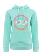 Zwillingsherz Sweatshirt 'Love Peace Hope'  mint / orange / pink / søl...