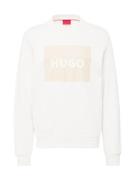 HUGO Sweatshirt 'Duragol'  beige / hvid