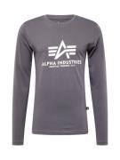 ALPHA INDUSTRIES Bluser & t-shirts  mørkegrå / hvid