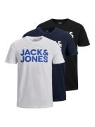 JACK & JONES Bluser & t-shirts  blå / navy / sort / hvid