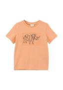 s.Oliver Shirts  pastelorange / sort