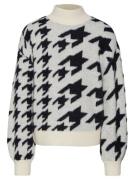 Vero Moda Girl Pullover 'MIRA'  lysegrå / sort / uldhvid