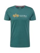 ALPHA INDUSTRIES Bluser & t-shirts  smaragd / orange / hvid