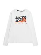 Jack & Jones Junior Shirts 'JJLUKE'  navy / grå / orange / hvid