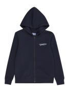 Jack & Jones Junior Sweatjakke 'JJAlvis'  navy / violetblå / hvid