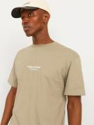 JACK & JONES Bluser & t-shirts 'JJVesterbro'  beige / hvid