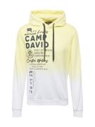 CAMP DAVID Sweatshirt  pastelgul / sort / hvid