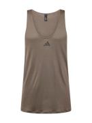 ADIDAS PERFORMANCE Funktionsskjorte 'WORKOUT STRINGER'  lysebrun / sor...