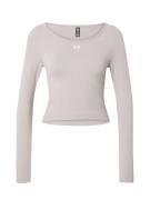 UNDER ARMOUR Funktionsbluse  taupe / hvid