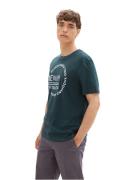 TOM TAILOR DENIM Bluser & t-shirts  gran / hvid