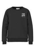 NAME IT Sweatshirt 'VION'  grå / mørkegrå / sort