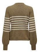 JDY Pullover  brun-meleret / hvid