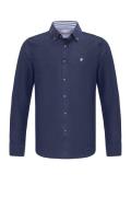 DENIM CULTURE Skjorte 'Tywin'  navy / hvid