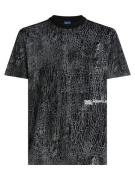 KARL LAGERFELD JEANS Bluser & t-shirts 'Cracked'  grå / sort