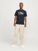 JACK & JONES Bluser & t-shirts 'JCOOutdoor'  navy / røgblå / hvid