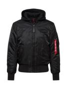 ALPHA INDUSTRIES Overgangsjakke 'MA-1 ZH'  rød / sort / hvid