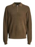 JACK & JONES Pullover 'JPRBLABUSHWICK AXEL'  brun-meleret