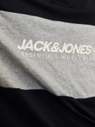 JACK & JONES Bluser & t-shirts 'JJELegacy'  grå-meleret / sort / hvid