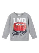 NAME IT Sweatshirt 'ANS CARS'  grå-meleret / rød / sort / hvid