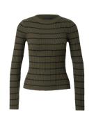 PIECES Pullover 'PCCRISTA'  oliven / sort