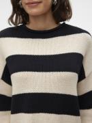 VERO MODA Pullover 'VMLeonora'  sort / offwhite