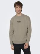 Only & Sons Sweatshirt  oliven / blandingsfarvet