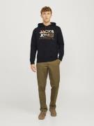 JACK & JONES Sweatshirt 'JJLuke'  beige / marin / sort / hvid