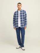 JACK & JONES Skjorte 'JPRBLUBROOK'  safir / offwhite