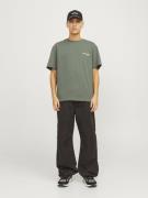 JACK & JONES Bluser & t-shirts  grå / hvid