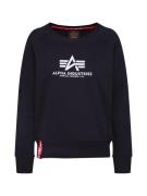 ALPHA INDUSTRIES Sweatshirt  sort / hvid