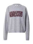 MADS NORGAARD COPENHAGEN Pullover 'Tilona'  lysegrå / brombær