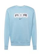 Nike Sportswear Sweatshirt 'AIR'  lyseblå / sort / hvid