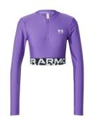 UNDER ARMOUR Funktionsbluse 'HeatGear'  lilla / sort / hvid