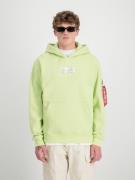 ALPHA INDUSTRIES Sweatshirt  lime / blodrød / hvid