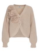 Influencer Cardigan 'Flowered'  cappuccino / sort