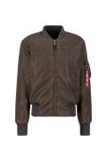 ALPHA INDUSTRIES Overgangsjakke 'MA-1 FL'  brun / blodrød