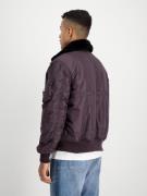 ALPHA INDUSTRIES Vinterjakke 'B15-3 TT'  mørkelilla / rød / sort / hvi...