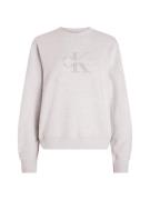 Calvin Klein Jeans Sweatshirt  grå-meleret / hvid